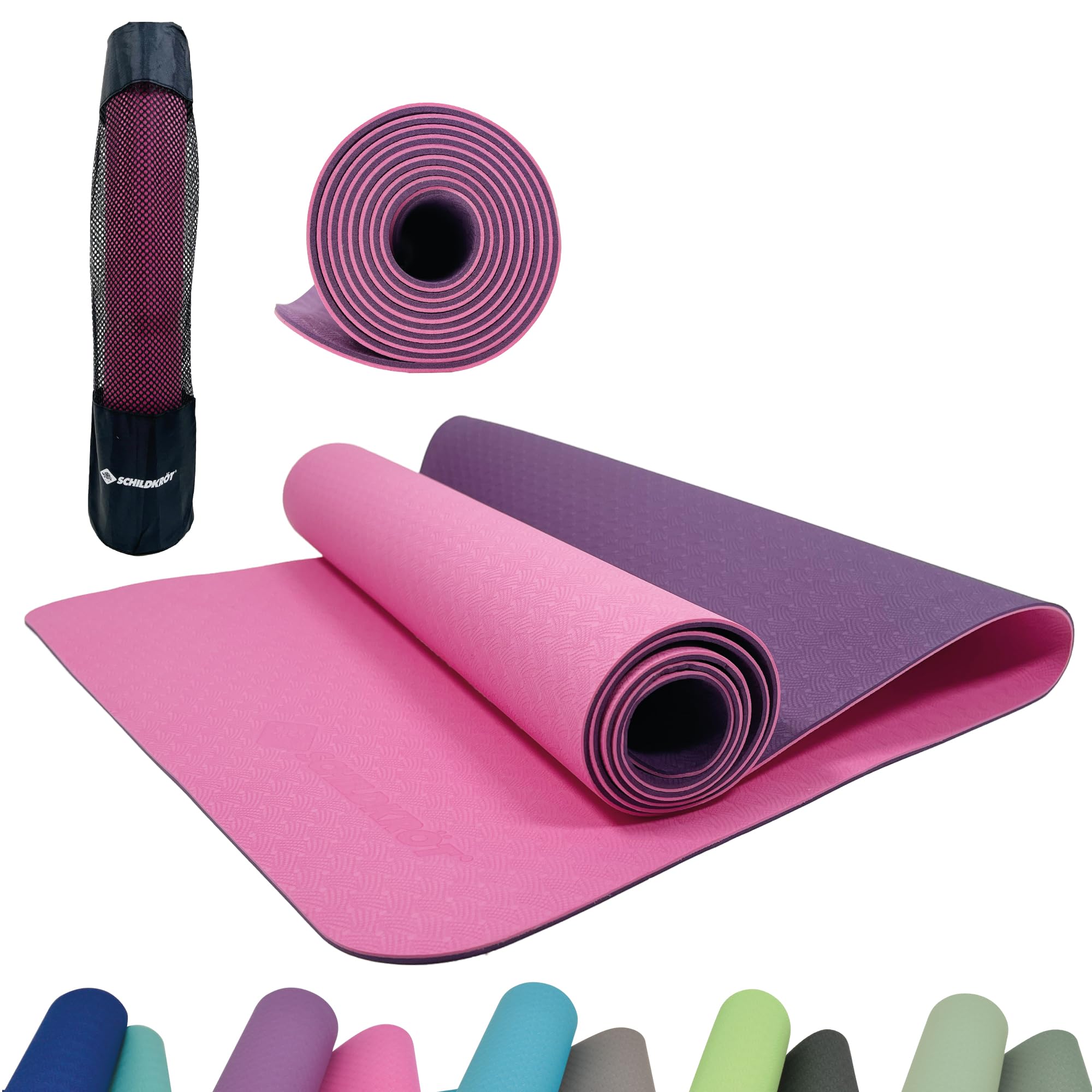 Schildkröt Outdoor Bicolor 960167 Yogamatte Lime-Anthrazit 4mm mit Tasche