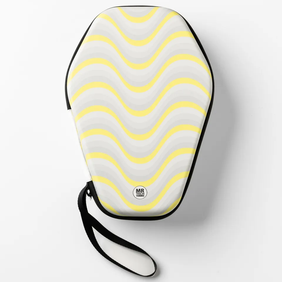 Mr. Tischtennis Design Case Schlägerhülle gelb 2 Schläger
