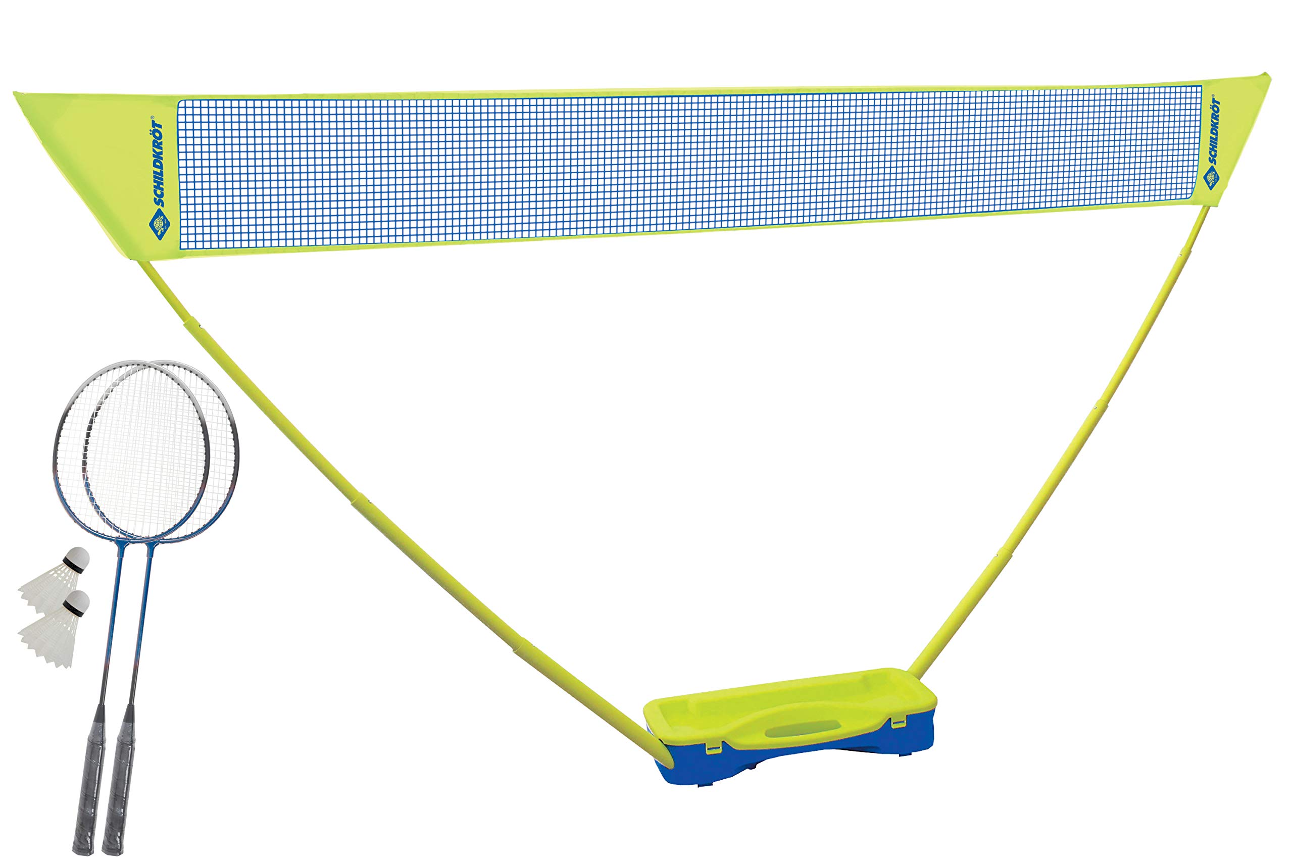 Schildkröt Compact Badminton-Set mit Netz 2 Schläger Koffer