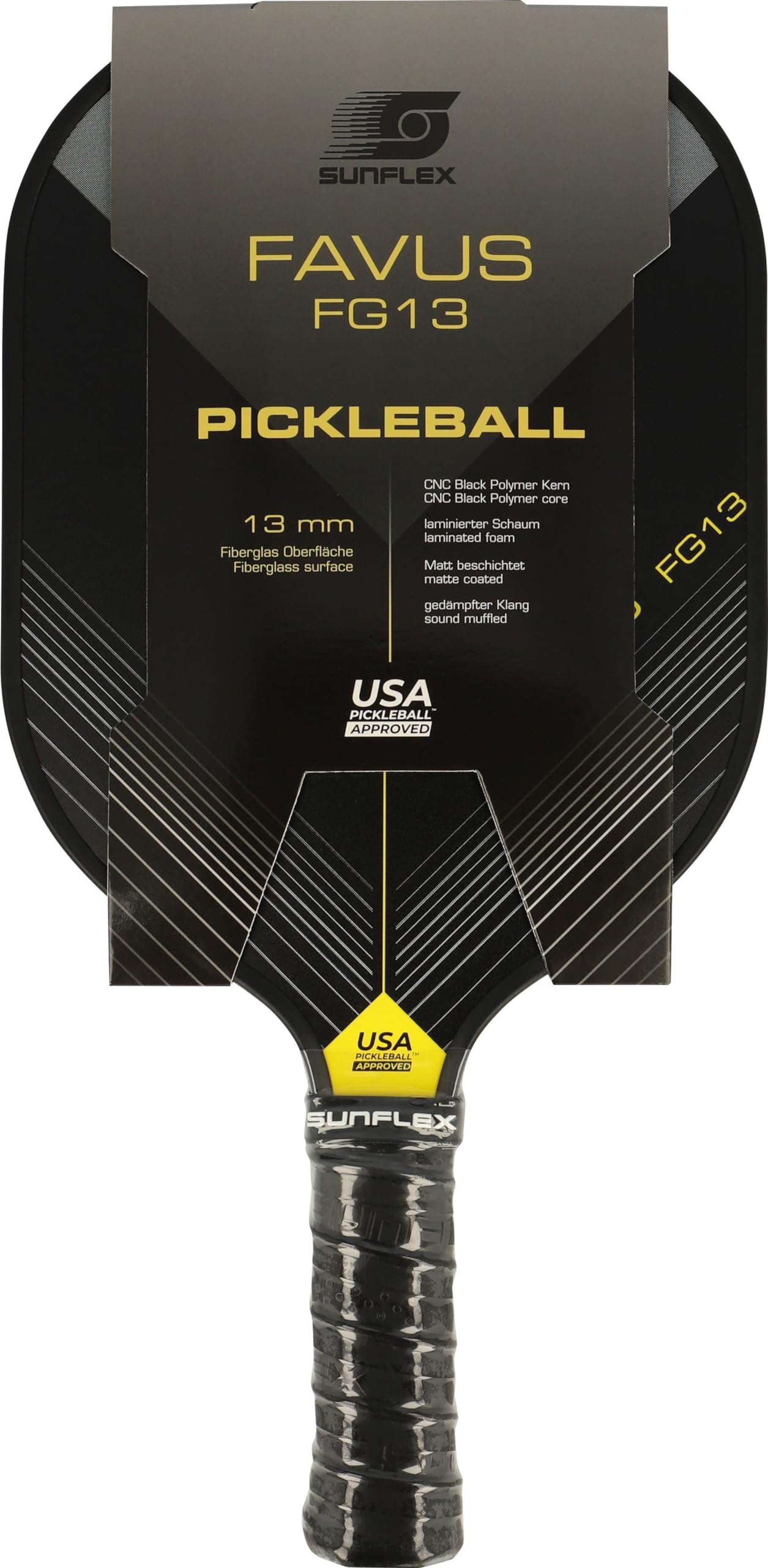Sunflex Neoremix Favus FG13 Pickleball Schläger Glasfaser 226g