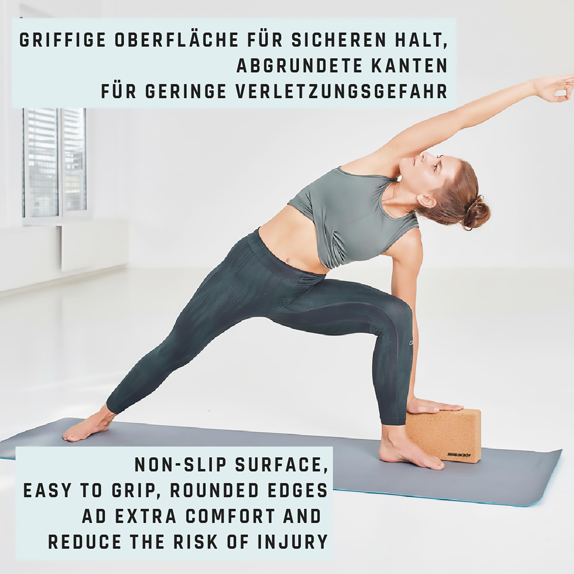 Schildkröt Outdoor Yoga Block Kork 23x15x7,5 cm