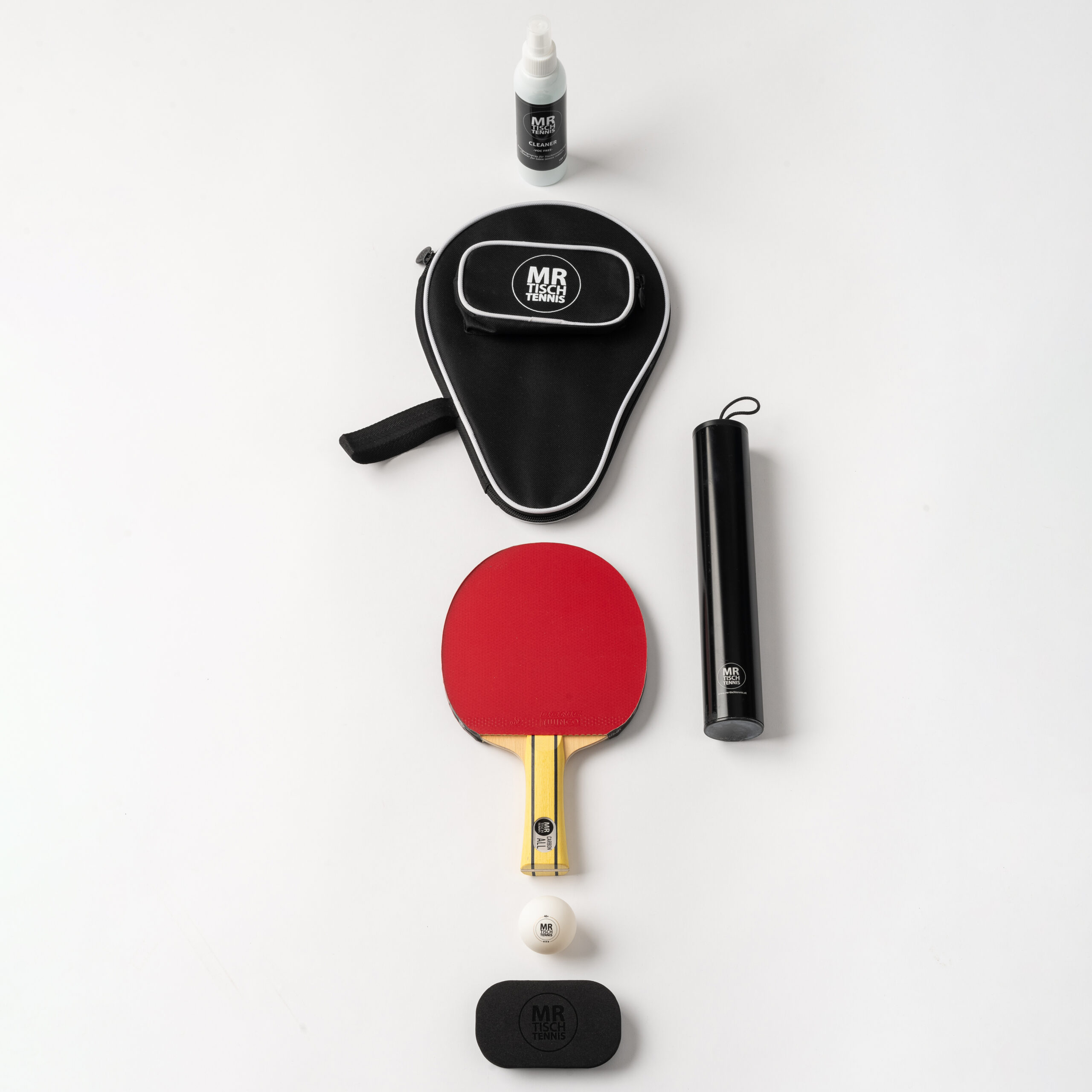 Mr. Tischtennis Easy Start Set Carbon Allround mit Hülle Bälle