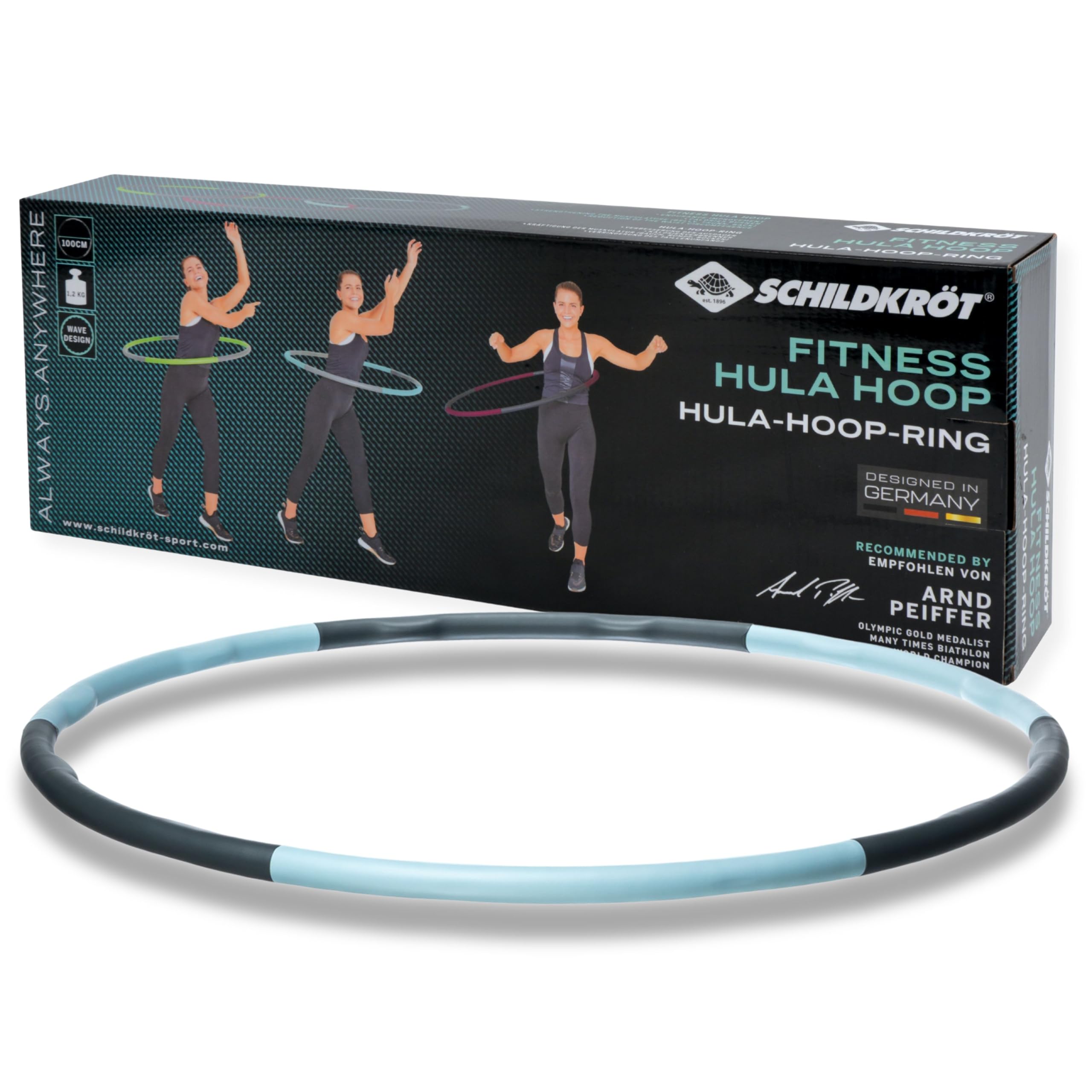 Schildkröt Fitness-Hoop Hula-Hoop 90cm Rosa-Anthrazit 0,8kg