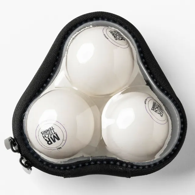 Mr. Tischtennis Ball Case Ballbox Transparent 3 Bälle