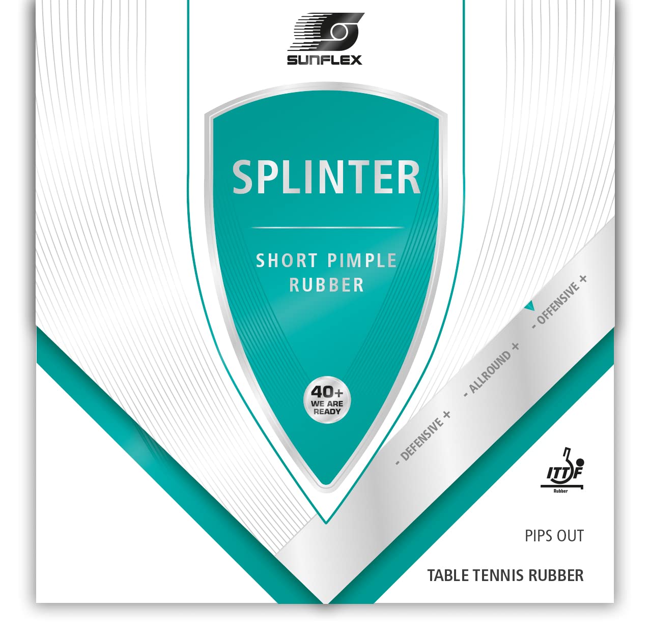 sunflex Signature Splinter Tischtennis-Belag 2,3mm Schwarz