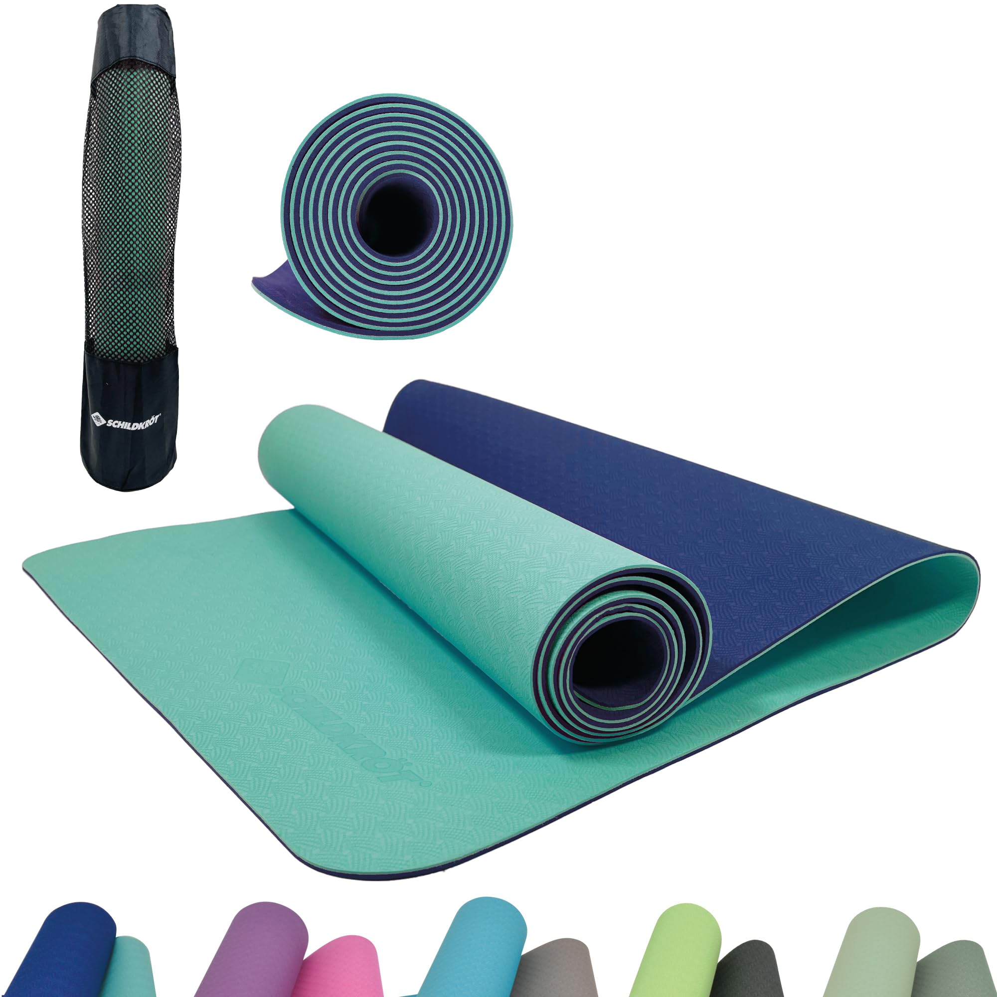 Schildkröt Outdoor Bicolor 960167 Yogamatte Lime-Anthrazit 4mm mit Tasche