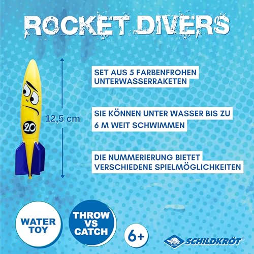 Schildkröt Rocket Divers Tauchspielzeug 5er Set 12,5 cm