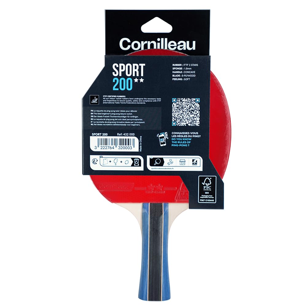 Cornilleau Sport 200 Tischtennisschläger Indoor Kontrolle