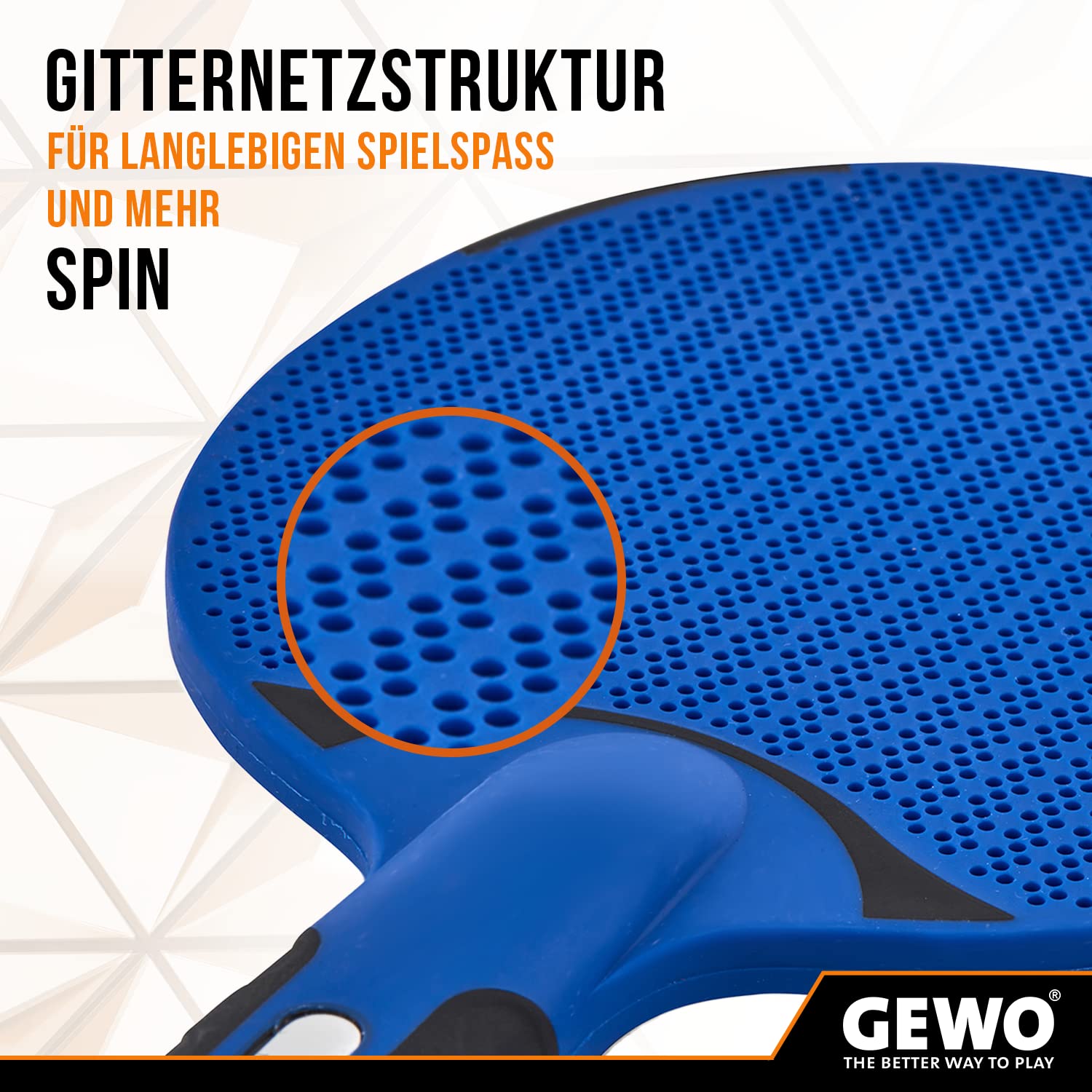 GEWO AWR Outdoor Tischtennisschläger blau wetterfest konkav