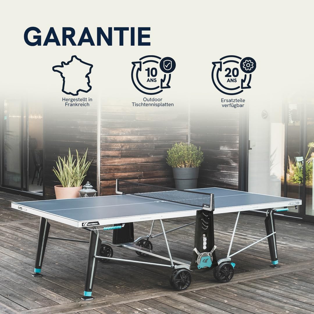 Cornilleau 400X Tischtennisplatte Outdoor Blau klappbar