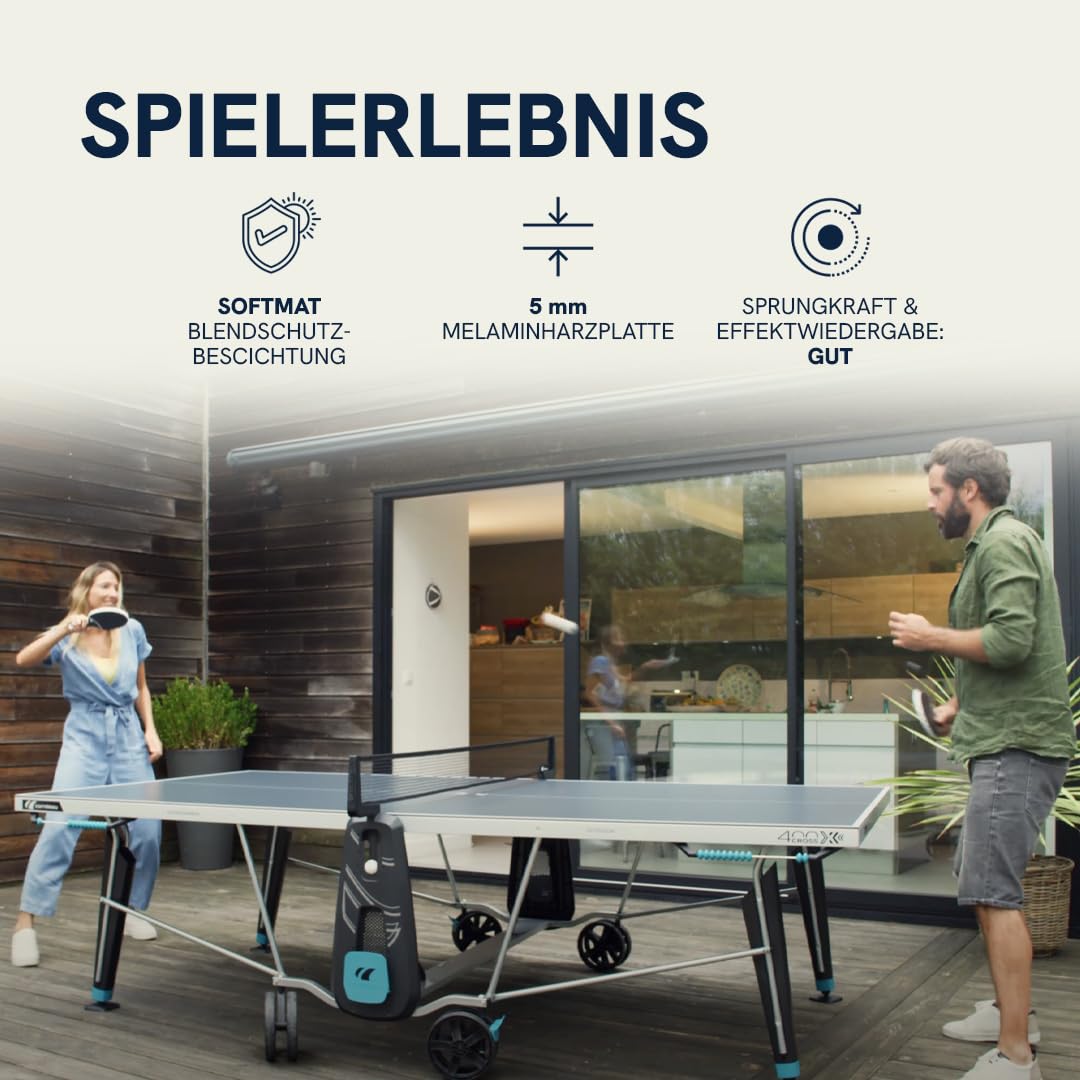 Cornilleau 400X Tischtennisplatte Outdoor Blau klappbar