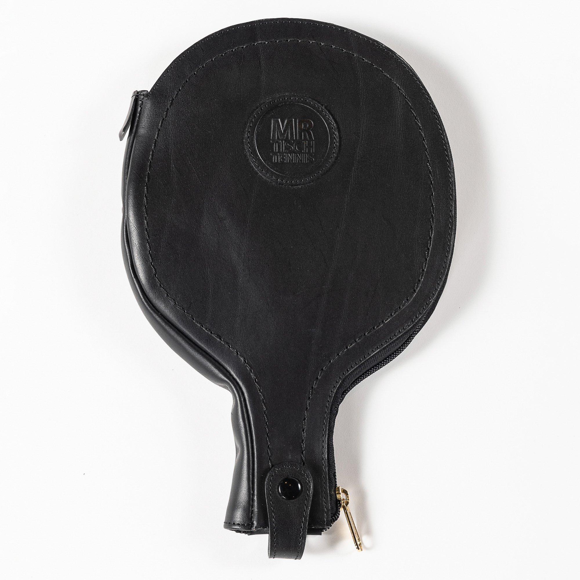 Mr. Tischtennis Lederhülle Retro Schlägerhülle Schwarz