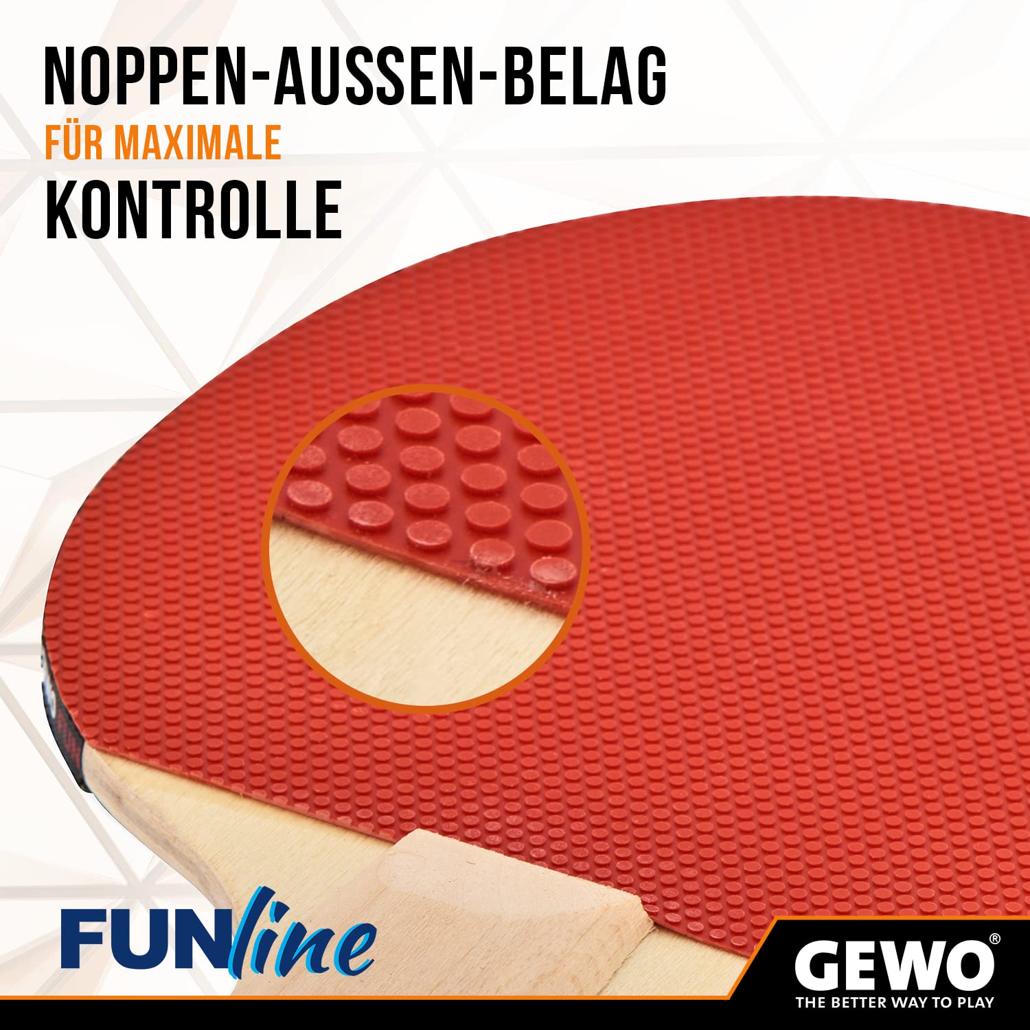 GEWO Fun Starter Tischtennisschläger konkav Anfänger