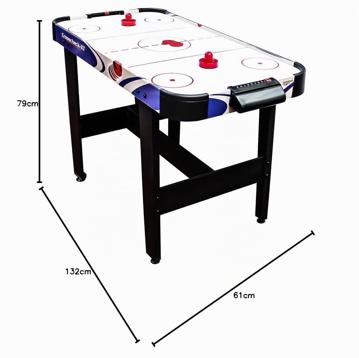 Carromco Crosscheck-XT Airhockey-Tisch Blau 136x61 cm