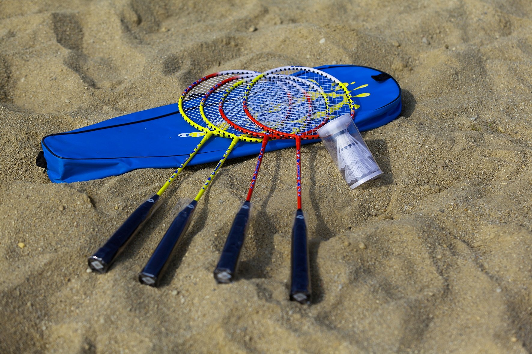 Schildkröt Outdoor Federball Set 4-Player Tasche 4 Schläger