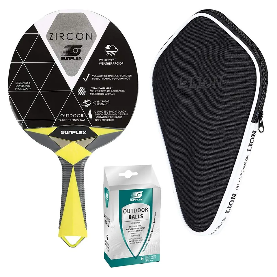 Sunflex Color Comp Zircon Outdoor Tischtennisset 6 Bälle