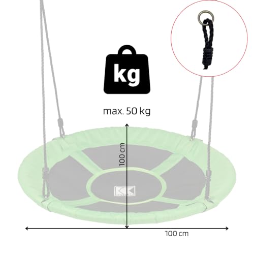 KETTLER Single Nestschaukel grün 100 cm höhenverstellbar