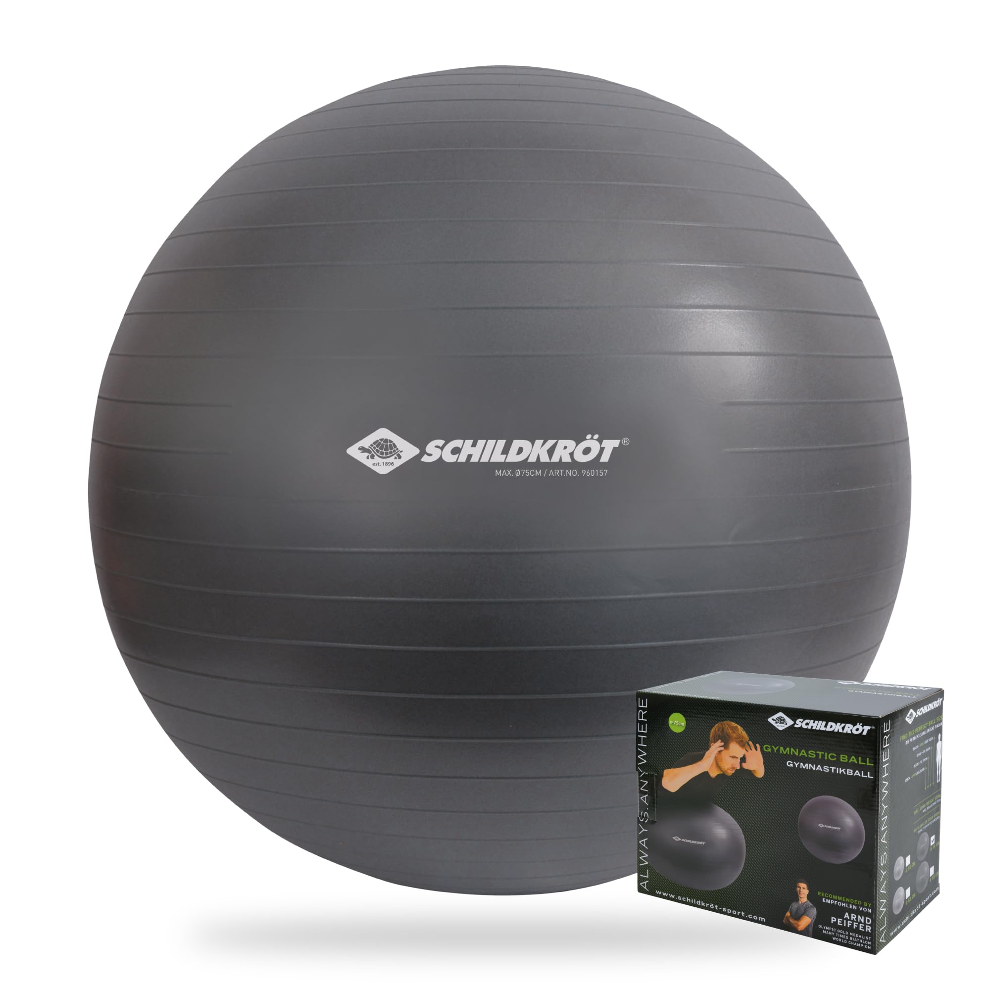 Schildkröt Outdoor Gymnastikball 55cm mit Pumpe bis 120kg