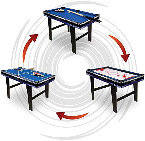 Carromco Galaxy-XL Multispieltisch 3in1 Billard Tennis Hockey