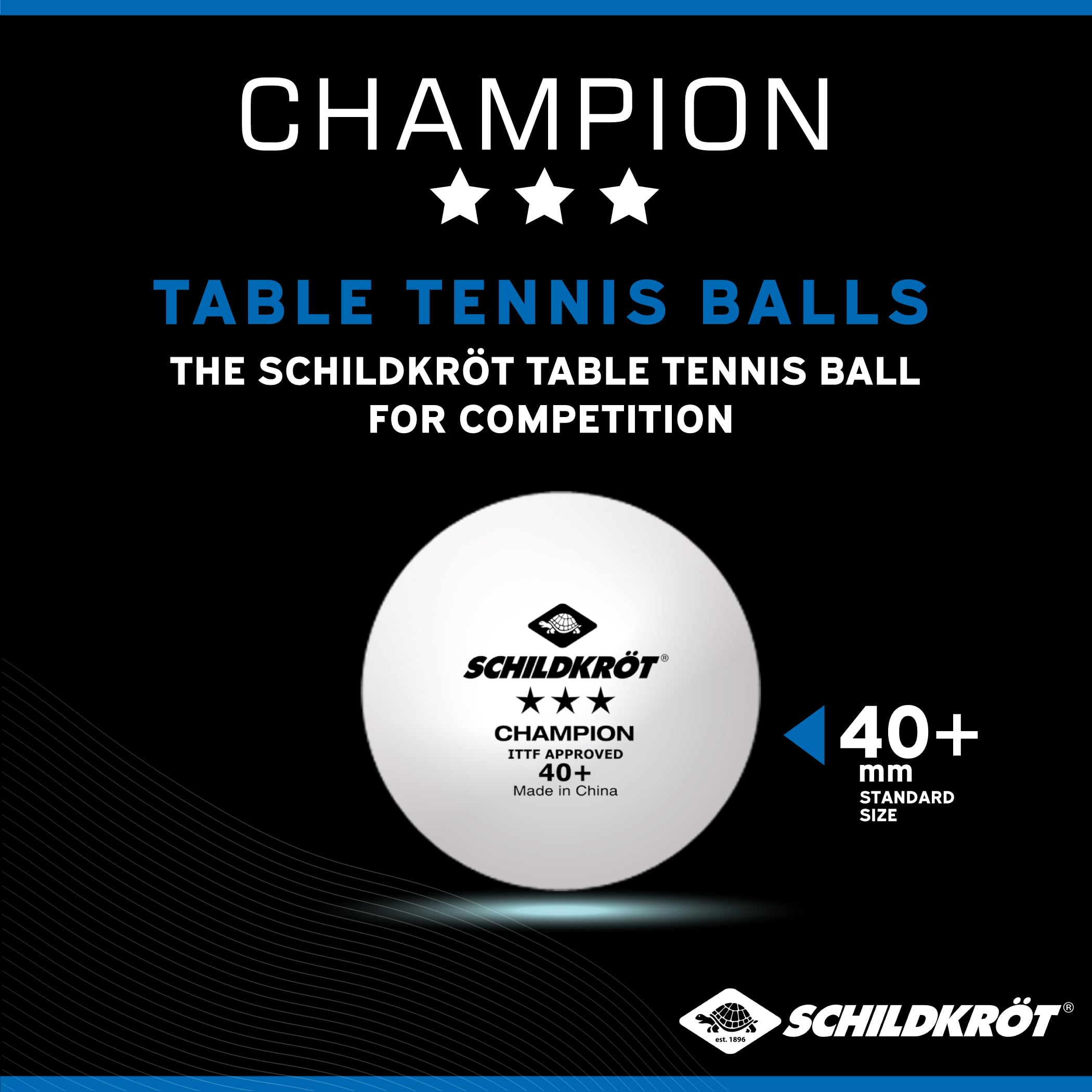 Schildkröt Champion 3-Stern Tischtennisbälle 120 weiß