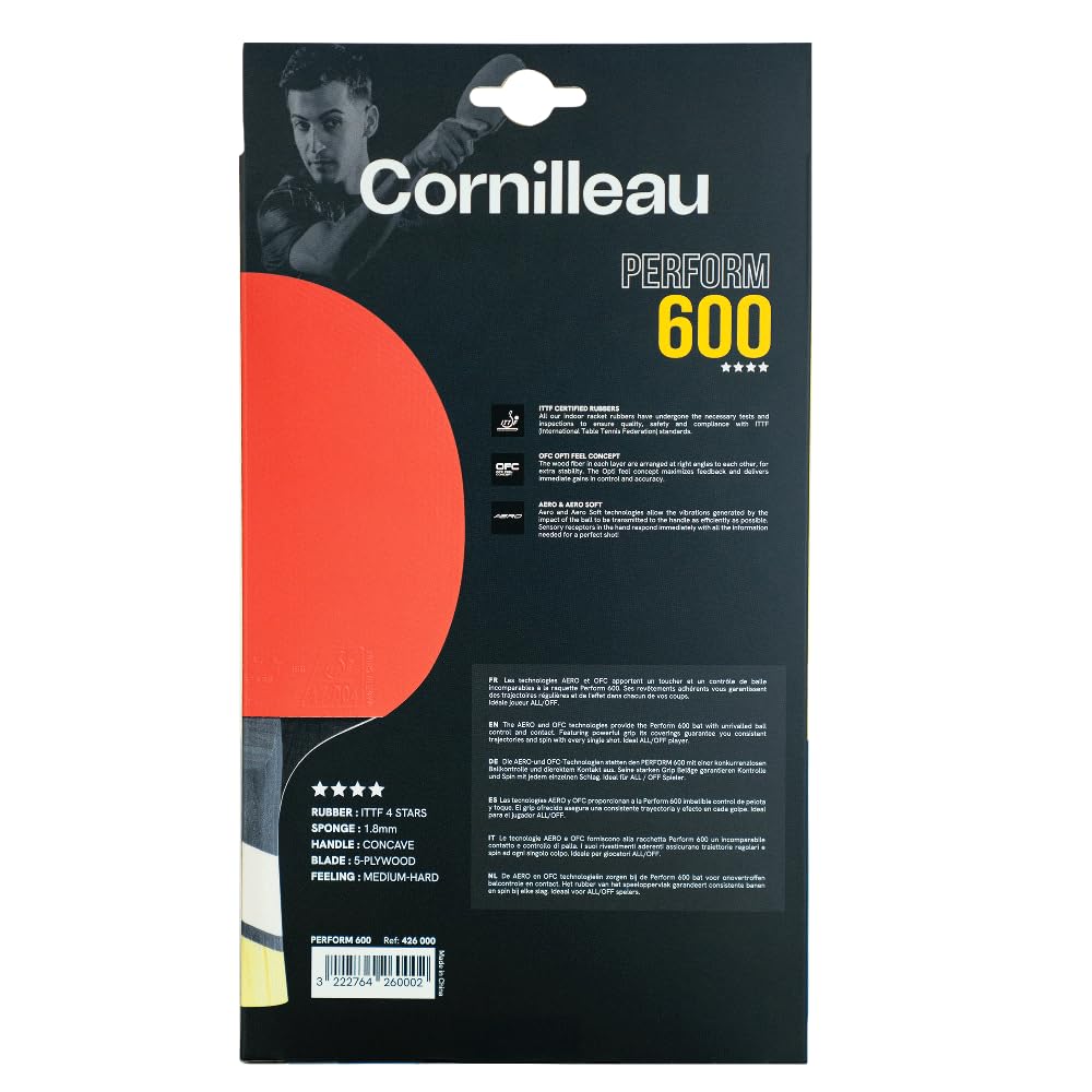 Cornilleau Perform 600 Tischtennisschläger Indoor ITTF 1,8mm Spin