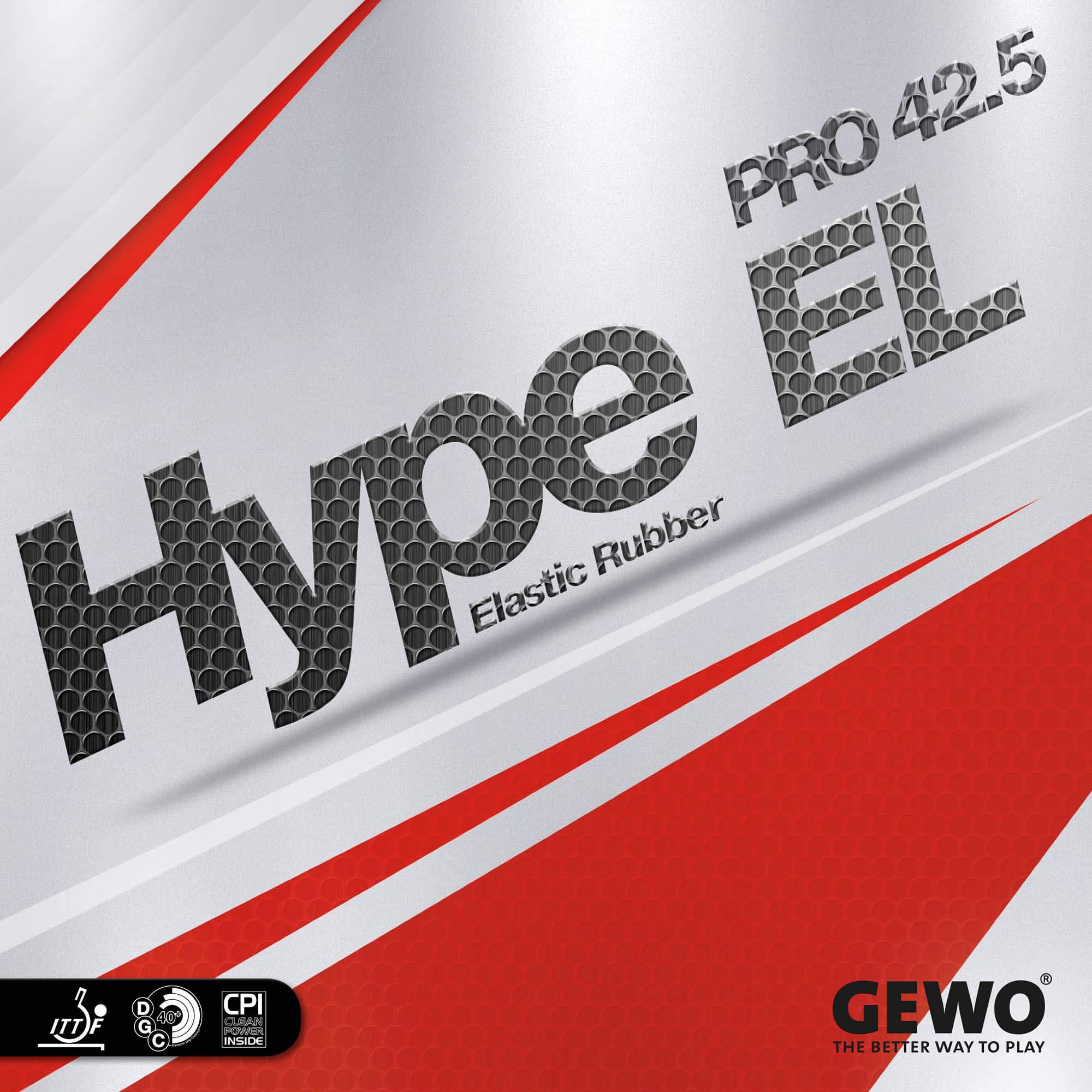 GEWO Hype EL Pro 42.5 Tischtennisbelag schwarz 1,9 mm