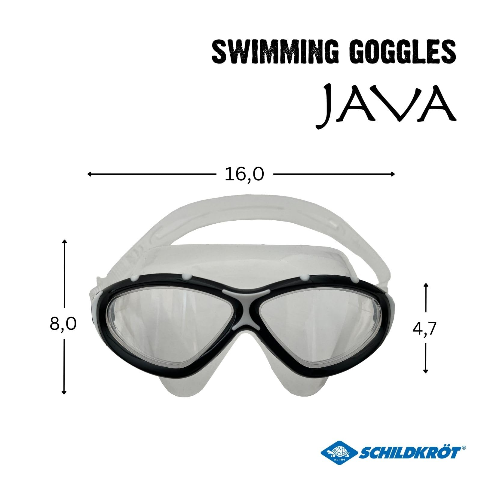 Schildkröt Outdoor Java Schwimmbrille transparent-schwarz Anti-Fog