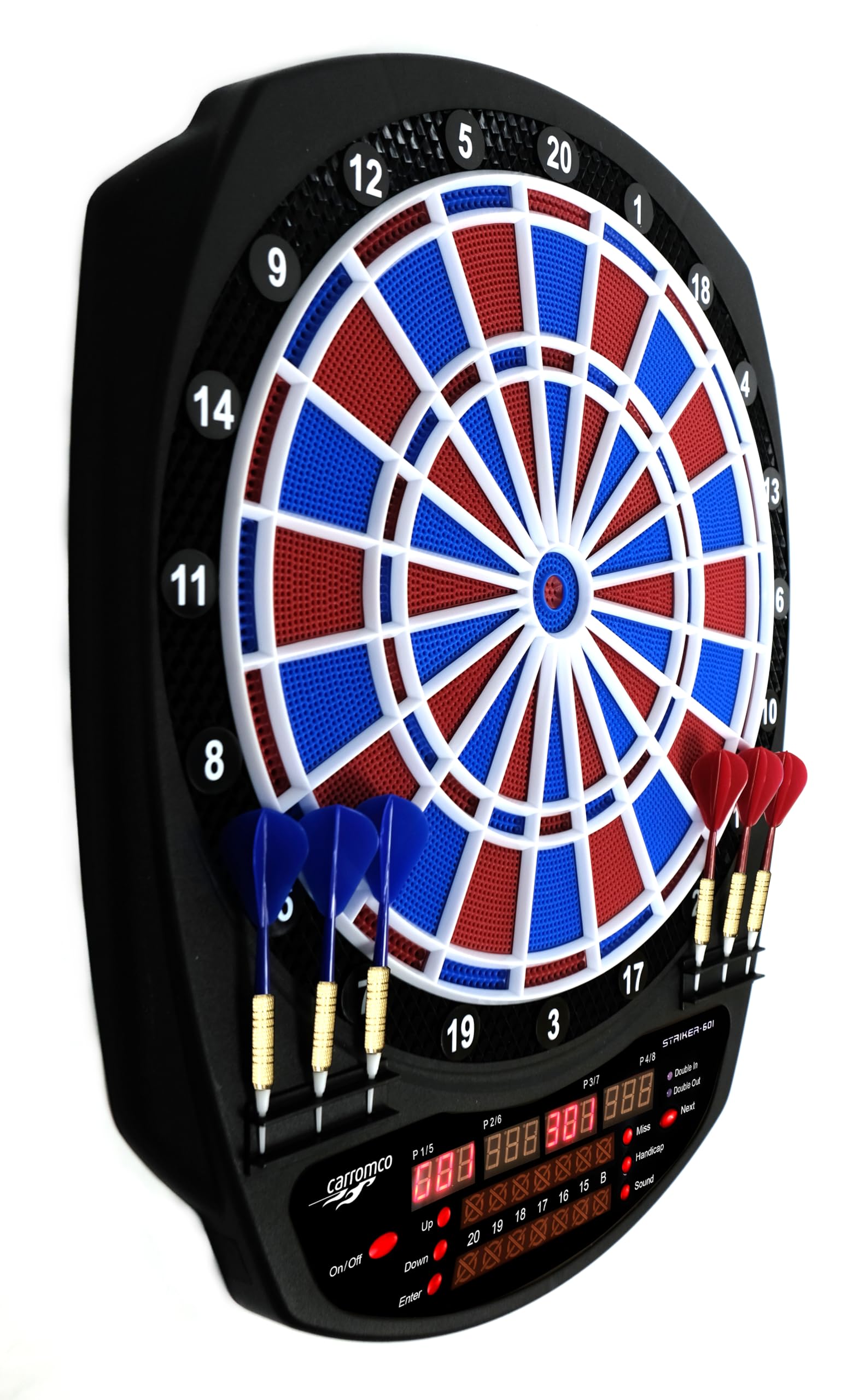 Carromco Striker-601 E-Dartscheibe 8 Spieler 36 Spiele