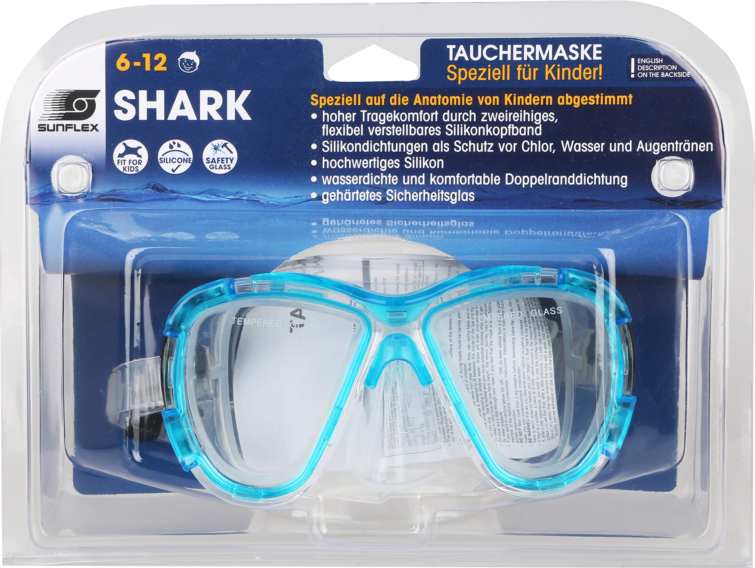 sunflex Action Pro Shark Tauchermaske Kinder 6-12 J