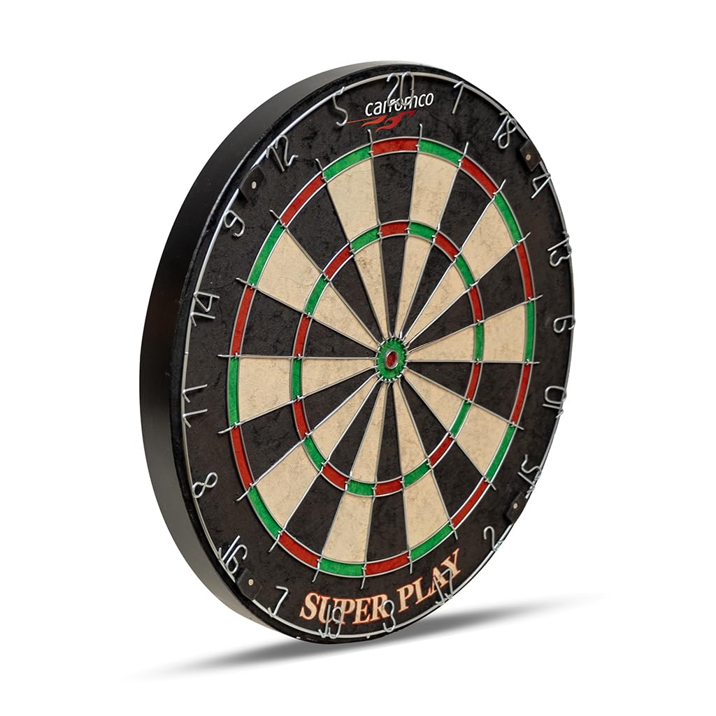 Carromco Superplay Dartscheibe Turniergröße mit 6 Darts