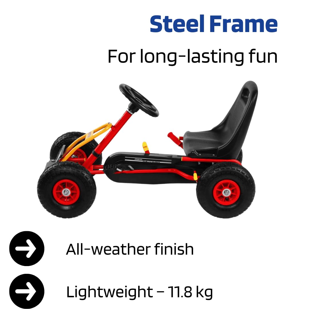 KETTLER Kettcar Retro Go-Kart rot Handbremse