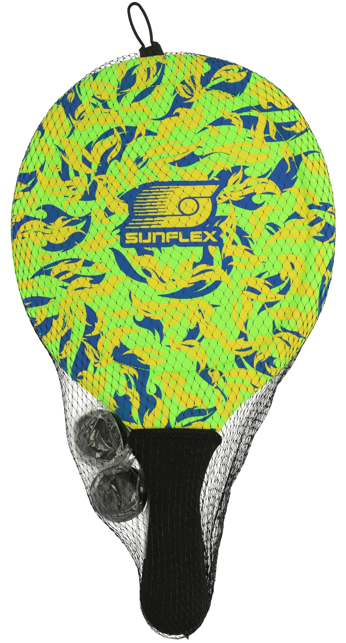 Sunflex Flames Firegreen Beachball Set 2 Schläger 2 Bälle