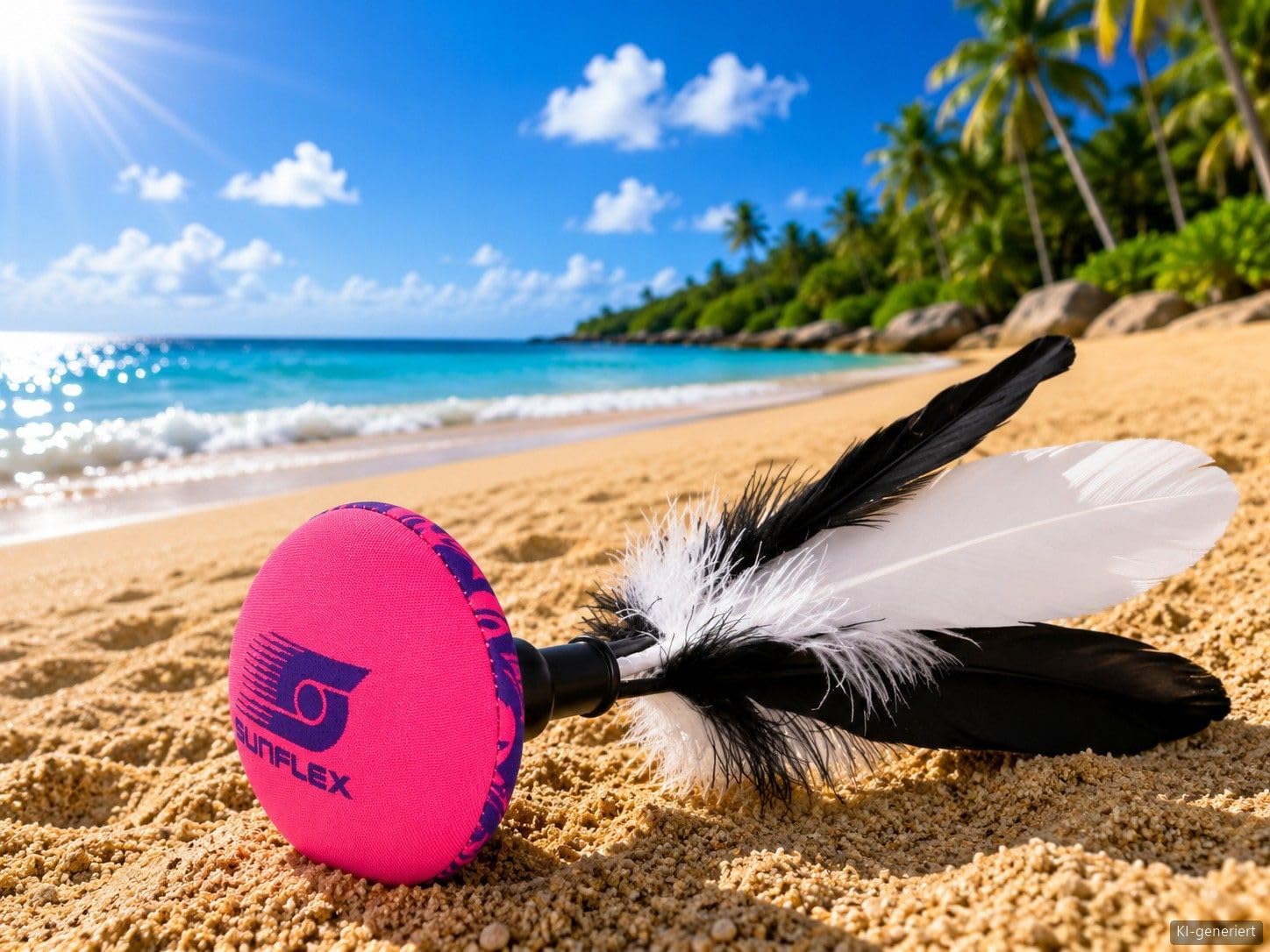 Sunflex Funky Peteca Handfederball rosa Neopren 28 g
