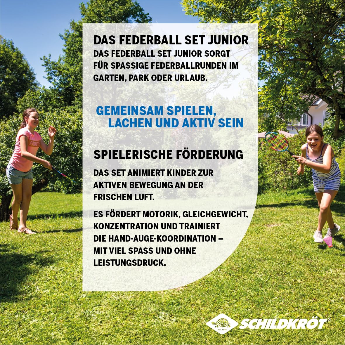 Schildkröt Outdoor Junior Federball Set Kinder 45,5 cm Hülle