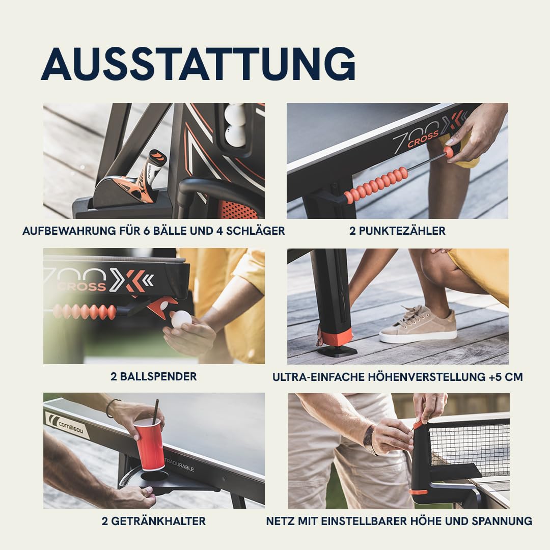 Cornilleau 700X Tischtennisplatte Outdoor 8mm wetterfest