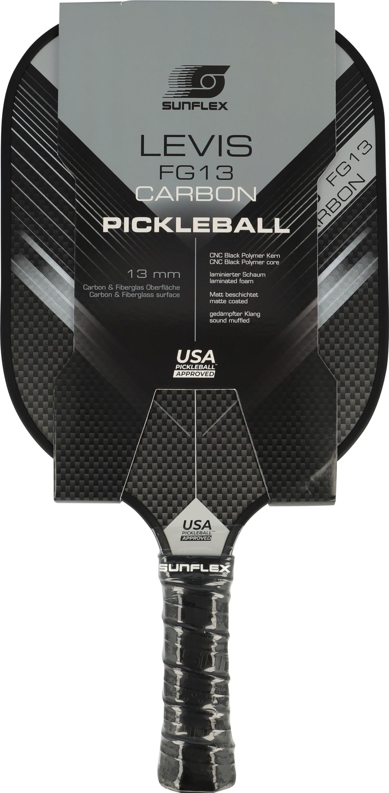 Sunflex Neoremix Levis FG13 Carbon Pickleball Schläger 206g