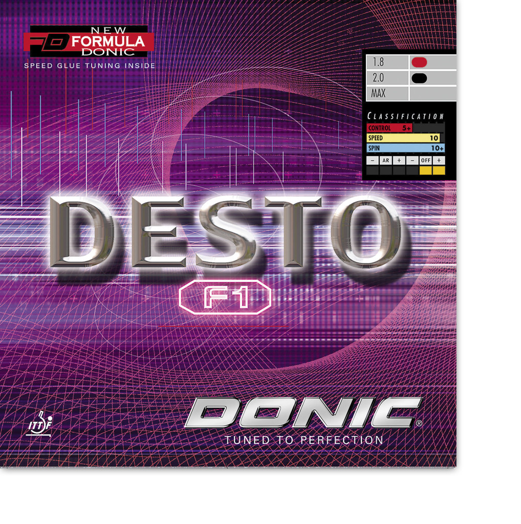 DONIC Desto F1 Tischtennisbelag Speed Spin Max