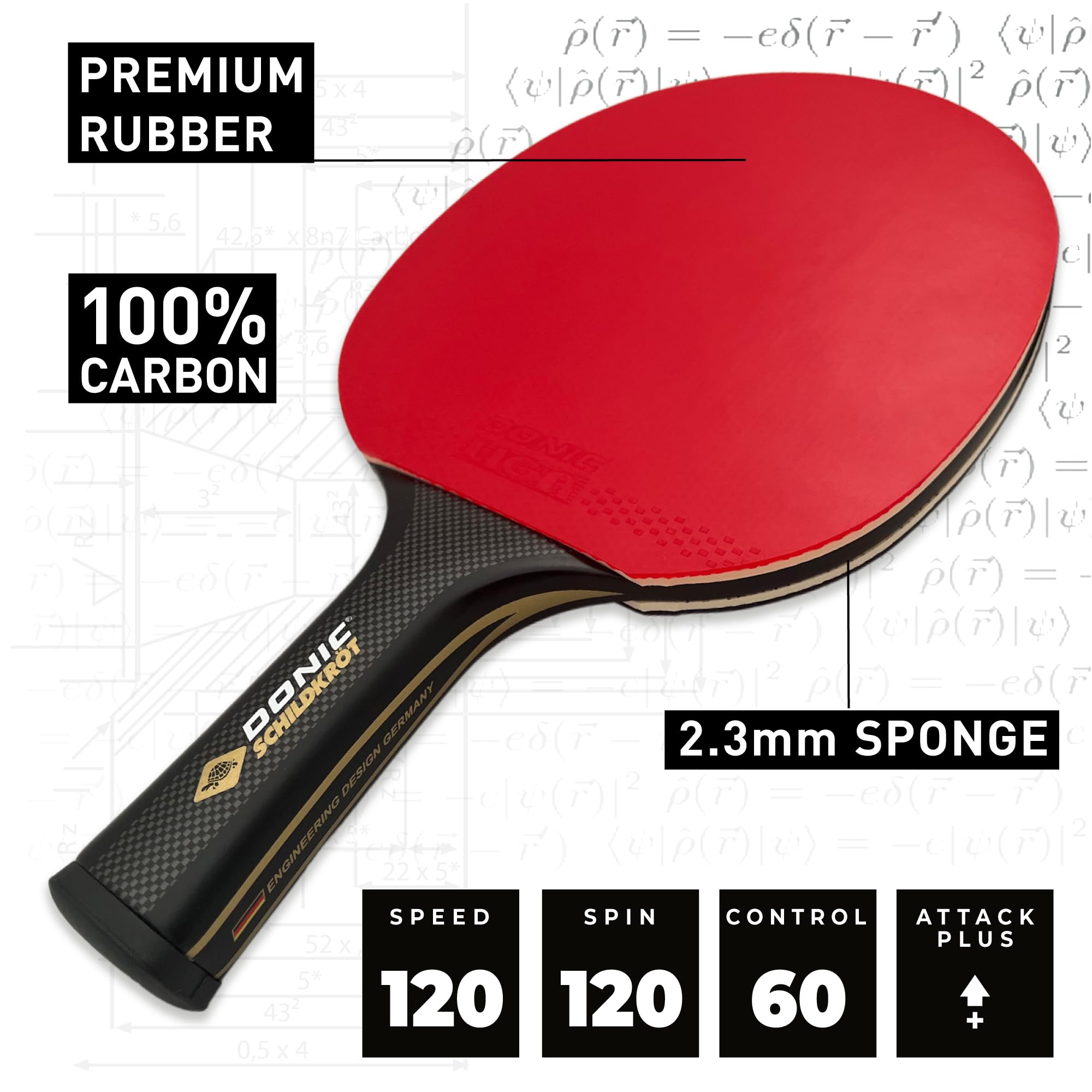 Schildkröt Carbotec 7000 Tischtennisschläger Carbon Tasche