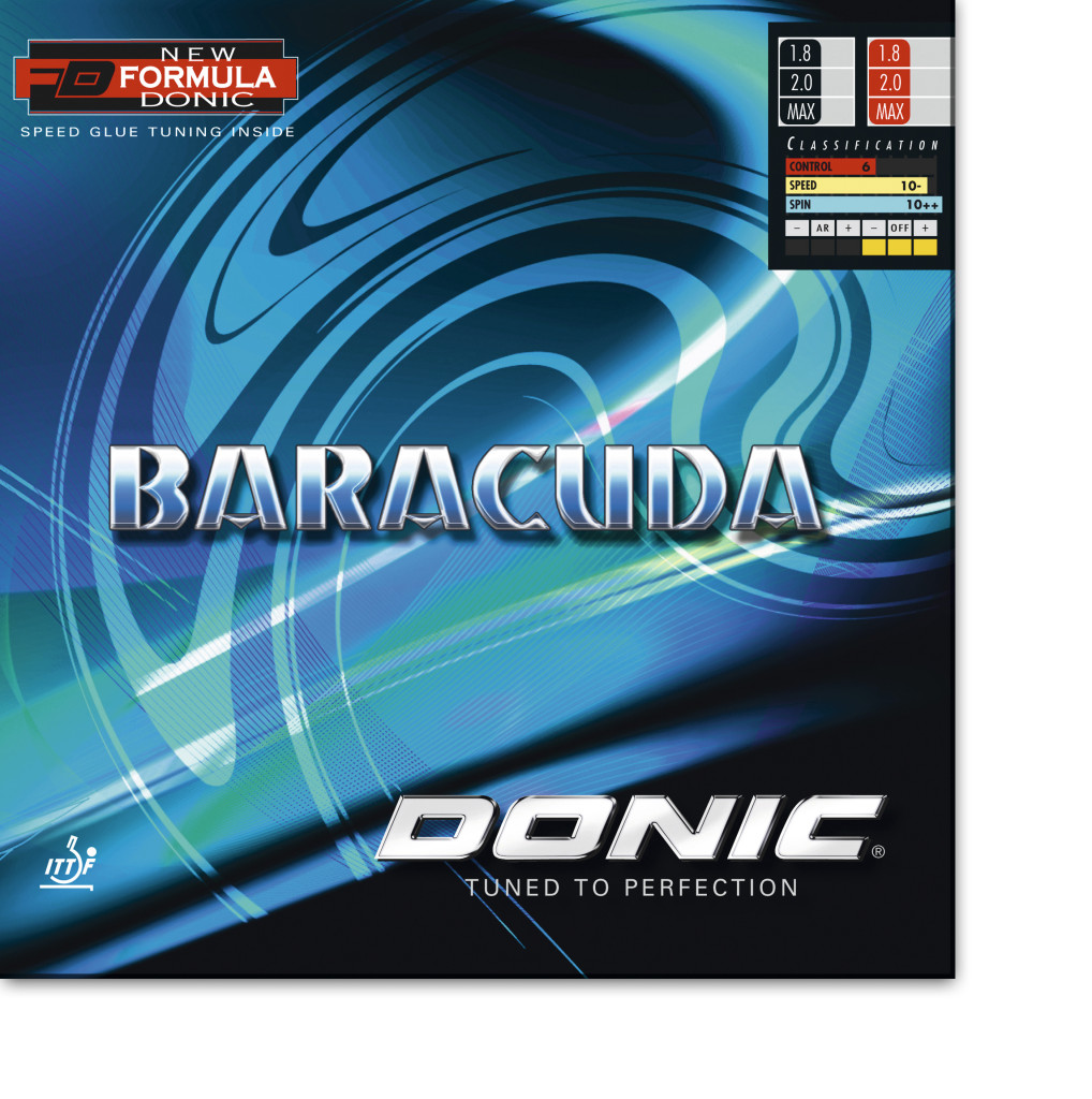 DONIC Baracuda Tischtennisbelag rot 2,0 mm Spin