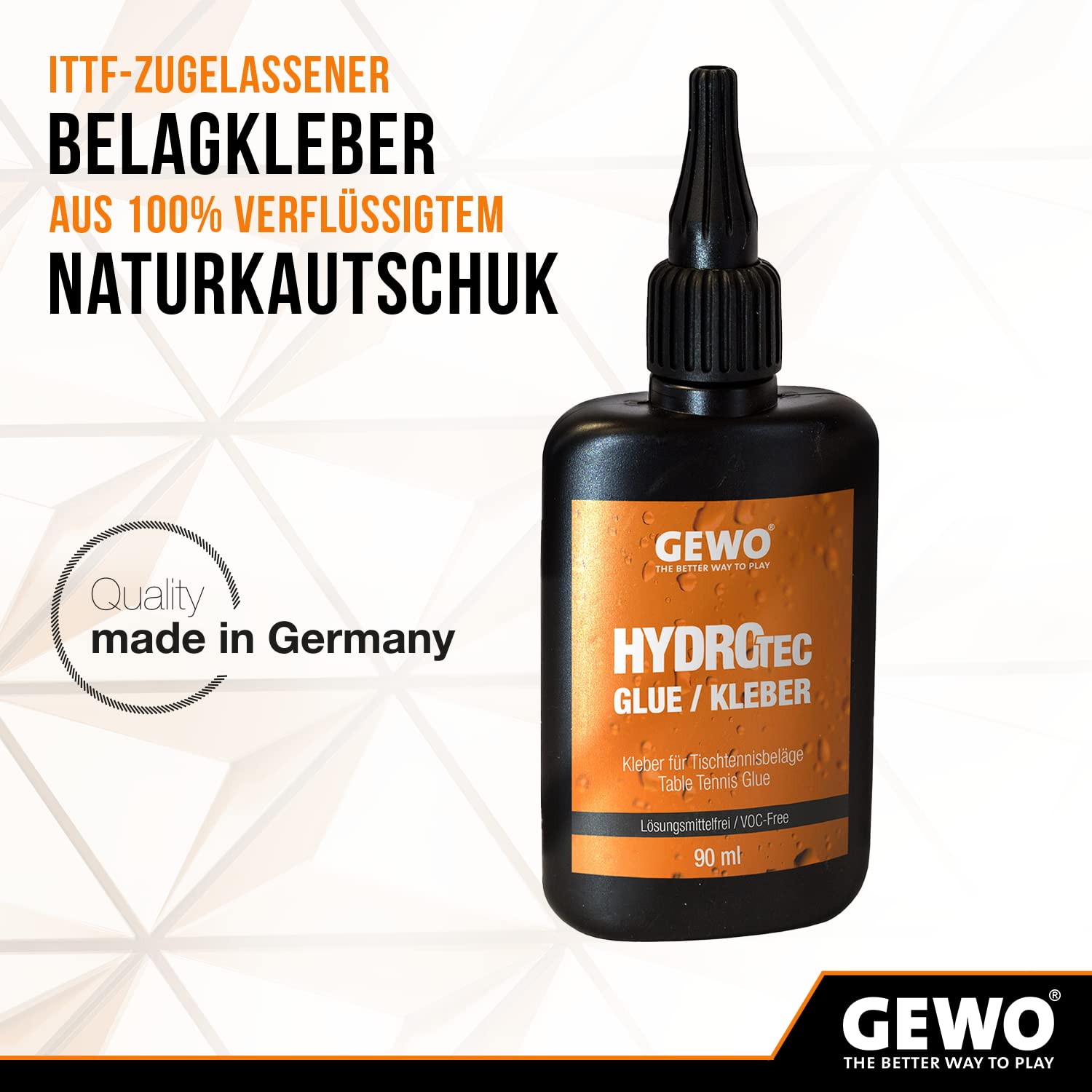 GEWO HydroTec Belagkleber Tischtenniskleber 90 ml VOC-frei