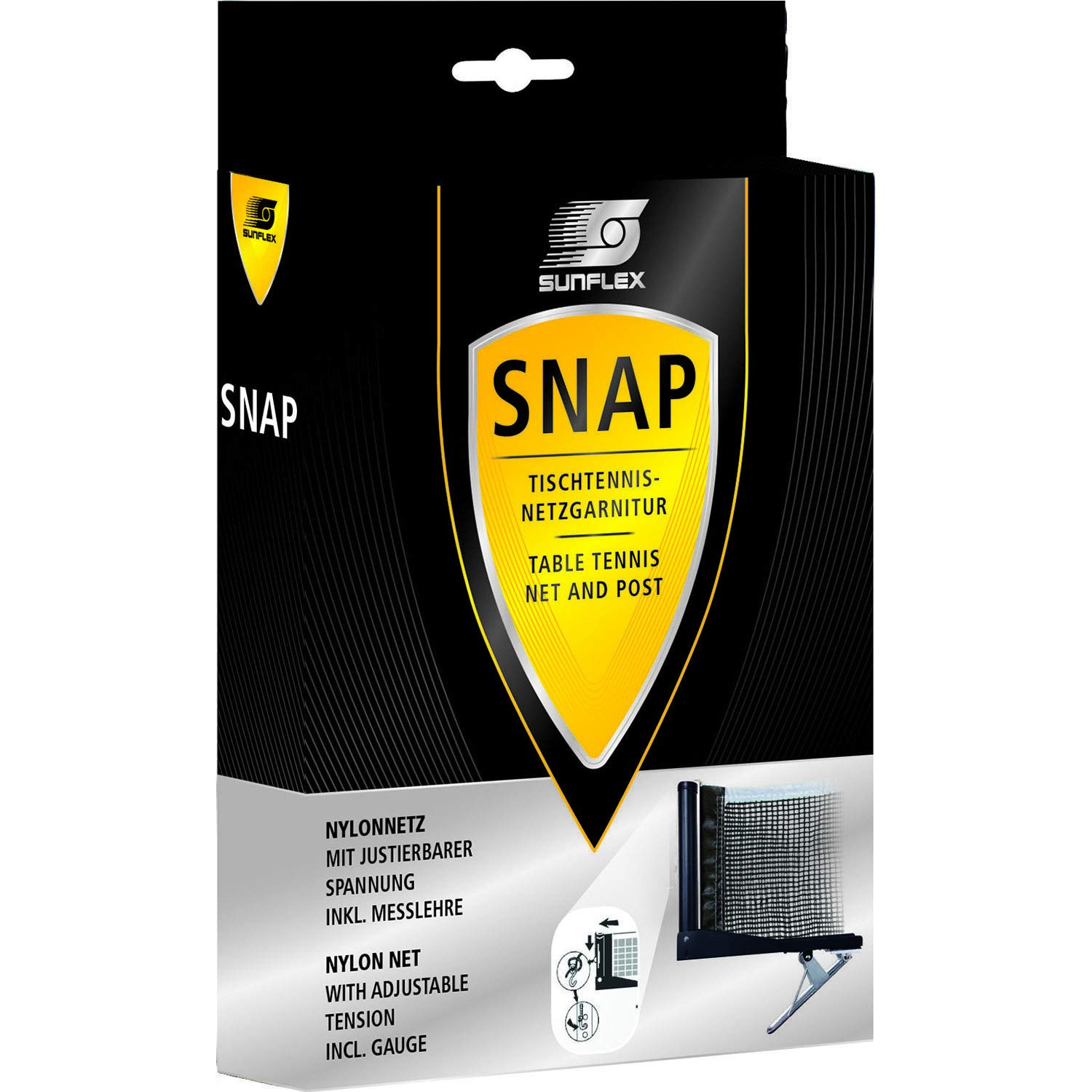 sunflex Color Comp Snap Netz schwarz Clip