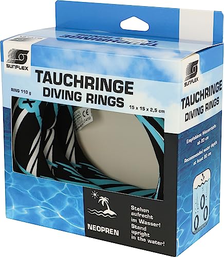 Sunflex Action Pro Tauchringe 3er Neopren senkrecht stehend