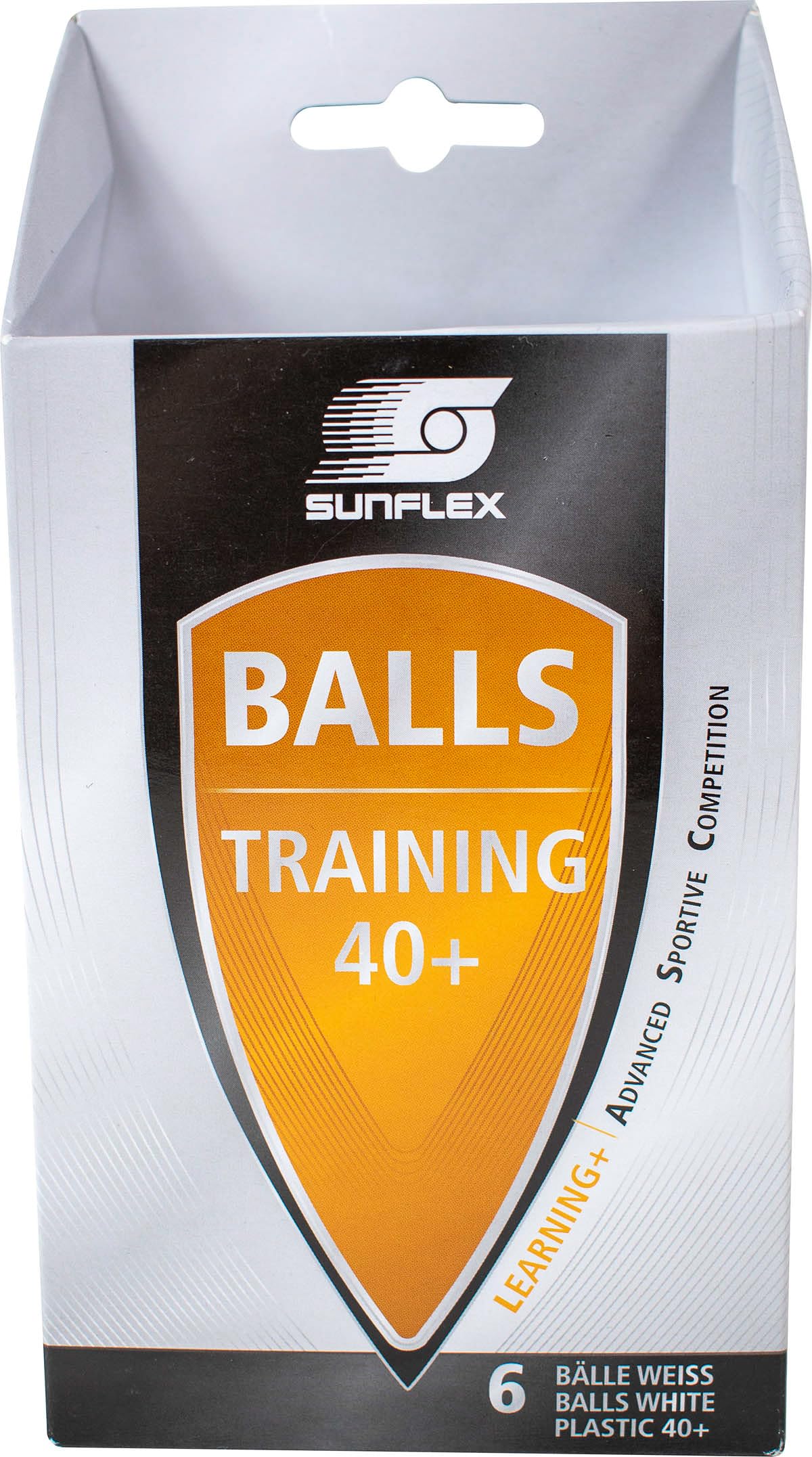 Sunflex Color Comp Tischtennisbälle weiß 6er 40+ Training