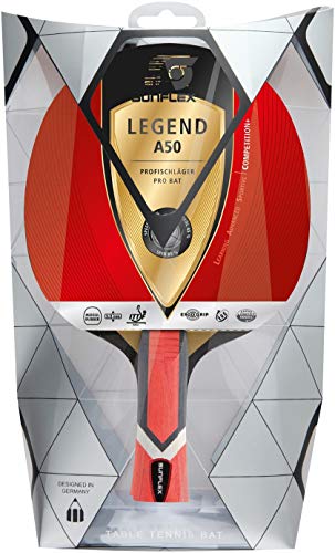 Sunflex Legend A50 Tischtennisschläger Bundle mit 3 Bällen ITTF