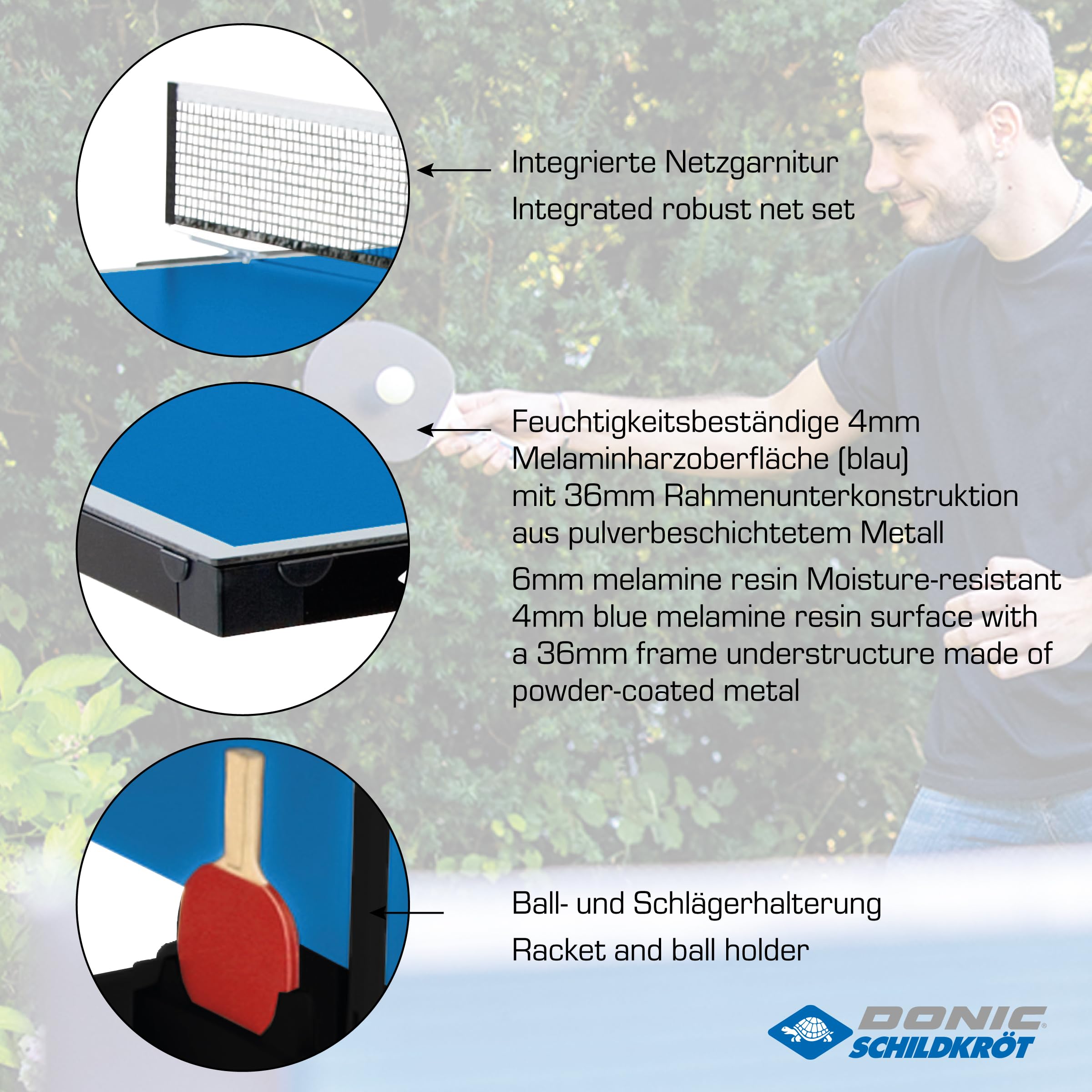 Schildkröt Space Tec Tischtennisplatte Outdoor – 4 mm Blau