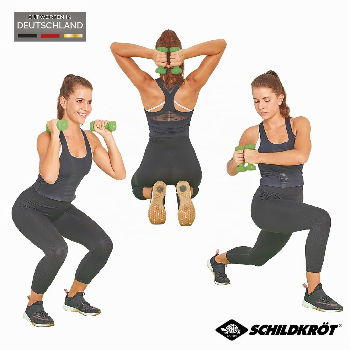 Schildkröt Outdoor Vinyl-Hantelset 6-tlg Koffer 0,5-1,5kg