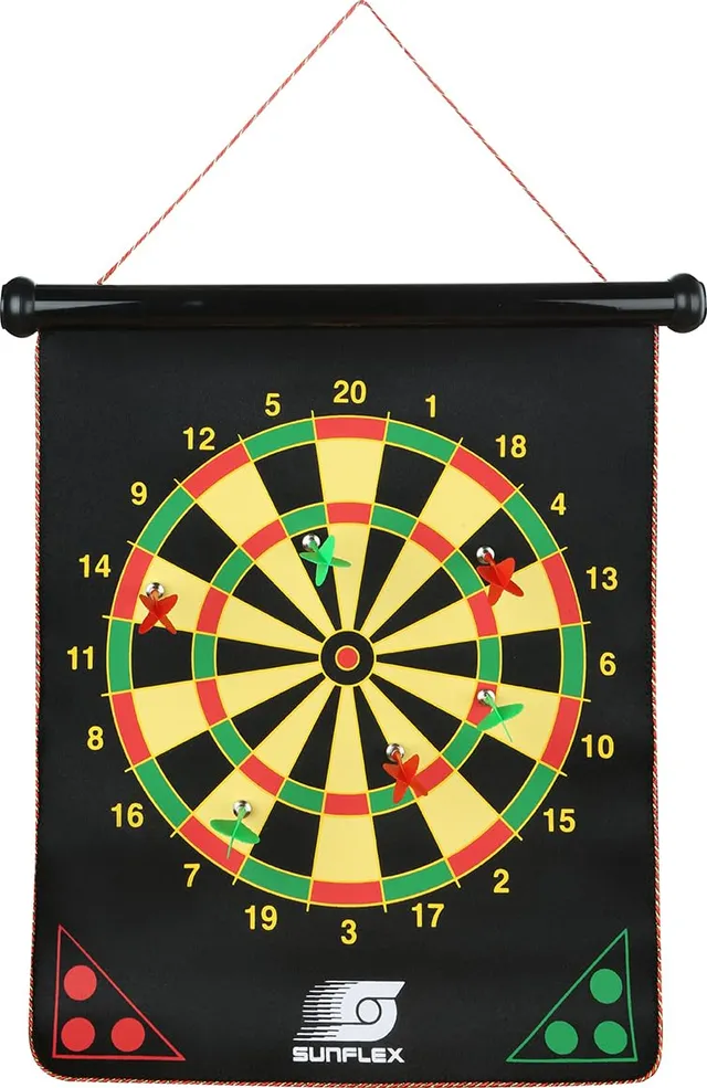 Sunflex Youngster Dartspiel magnetisch doppelseitig 6 Pfeile