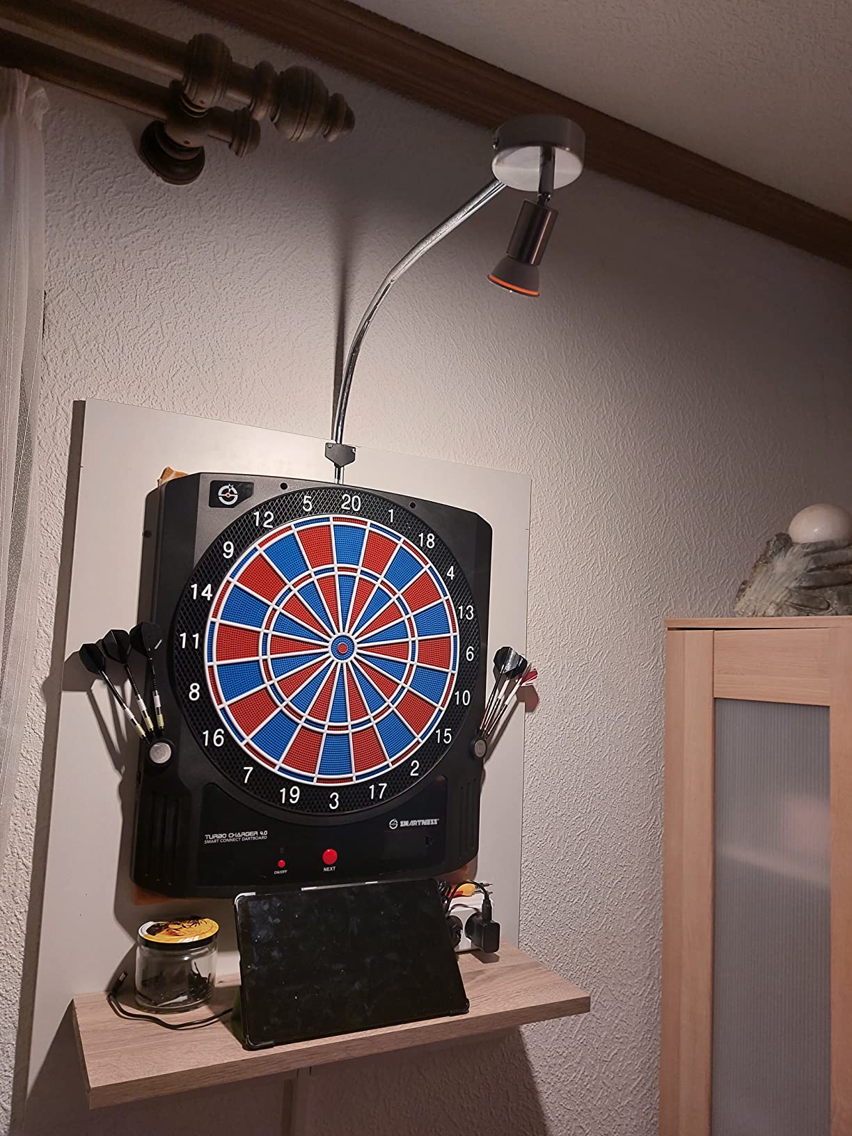 Carromco Turbo Charger 4.0 E-Dartboard App 2-Loch Bluetooth