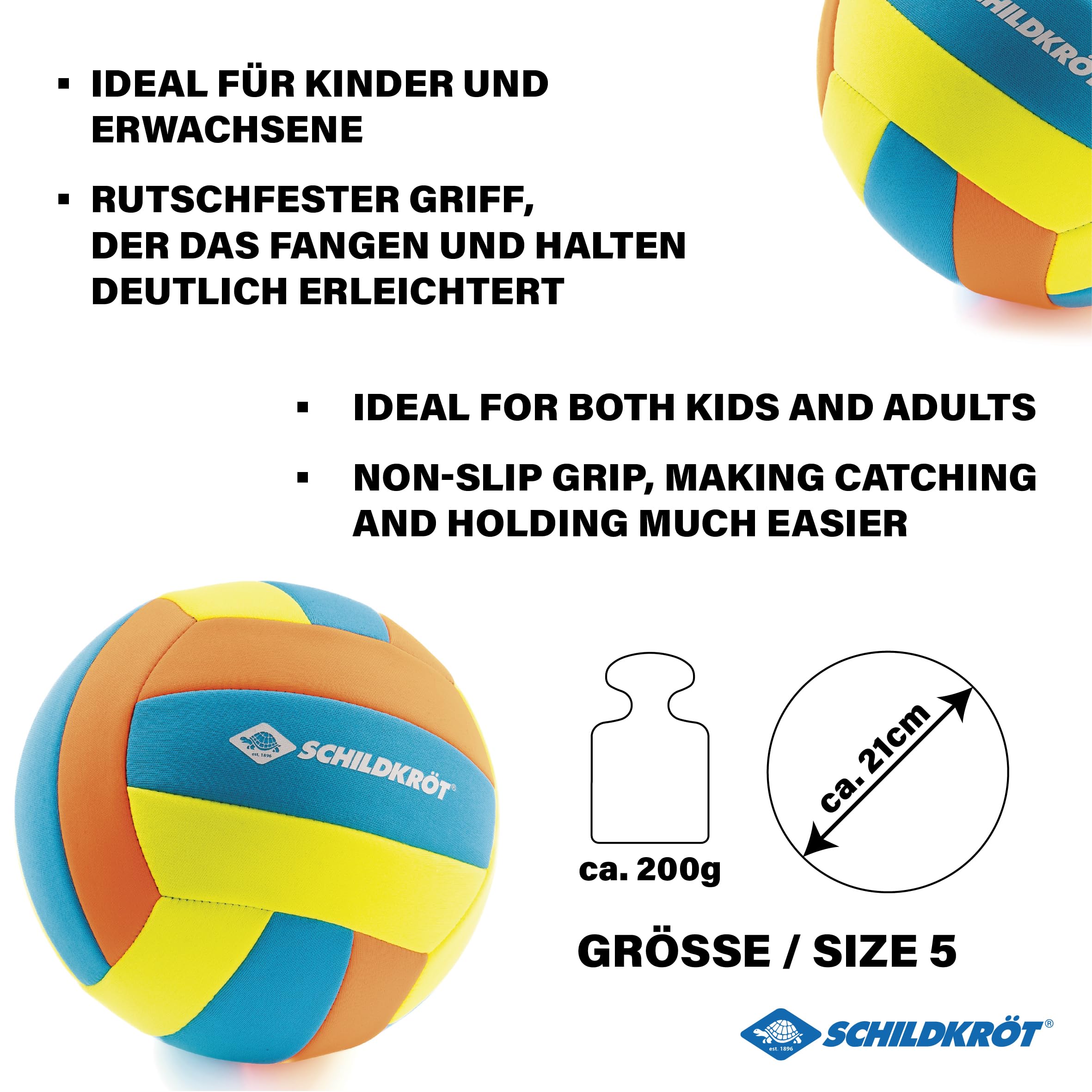Schildkröt Outdoor Beachball Tropical Neopren 21 cm Gr. 5
