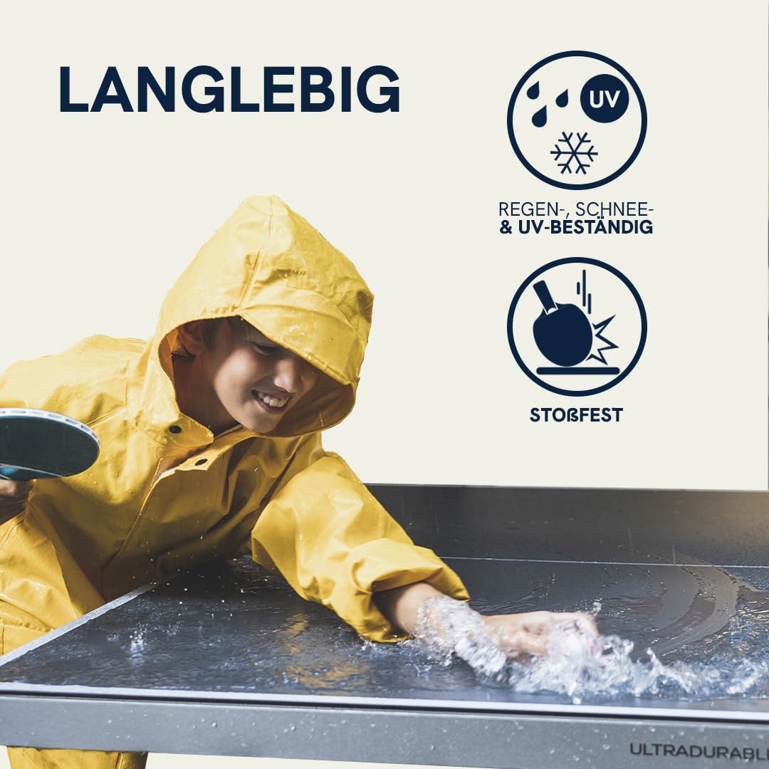 Cornilleau 300X Tischtennisplatte grau Outdoor klappbar 5 mm